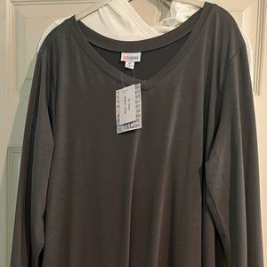 Lularoe Emily Dress. XL. Solid Gray.  BNWT